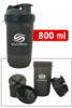SmartShake v2 ist der große (800 ml) clevere Shaker mit 2 Portionsbehältern